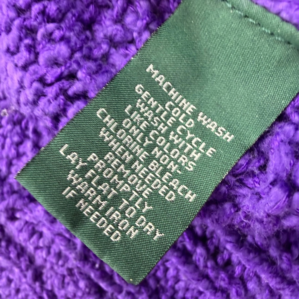 Lauren Ralph Lauren Cable Knit Mock Neck Turtleneck Knit Sweater Size L - Picture 7 of 10
